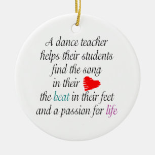 Love to Teach Dance Customisable Ornament