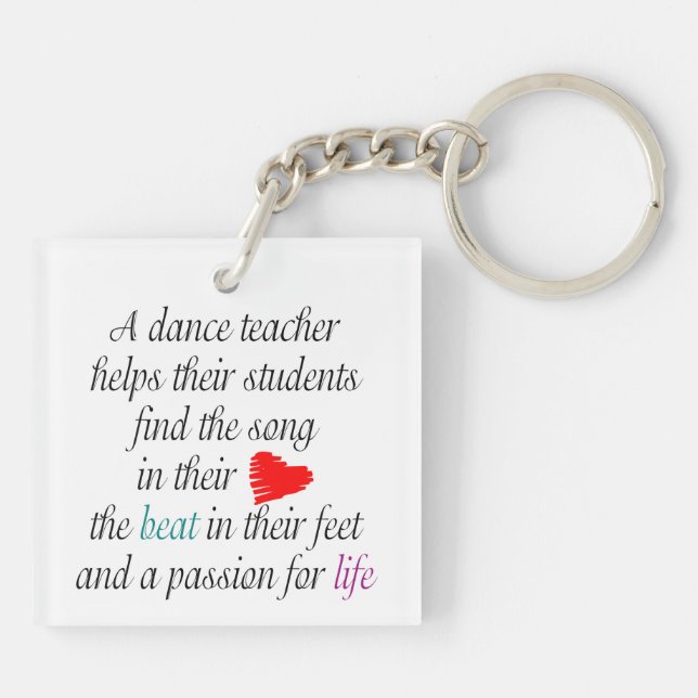 Love to Teach Dance Key Ring (Back)