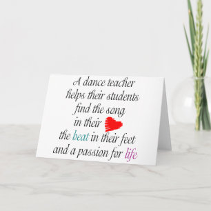 Love to Teach Dance Notecard(s) Card