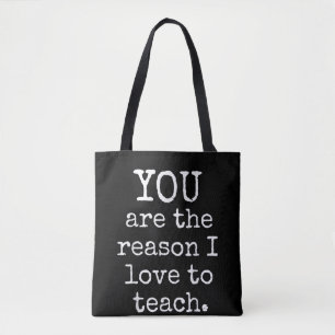 Love To Teach Positive Affirmation Kind Teacher Tote Bag