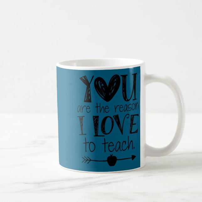 Love To Teach Sitive Affirmation Motivational Teac Coffee Mug (Right)