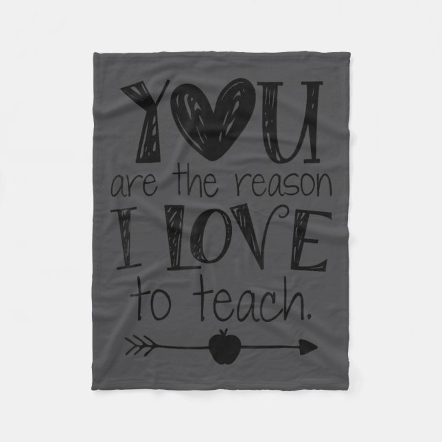 Love To Teach Sitive Affirmation Motivational Teac Fleece Blanket (Front)