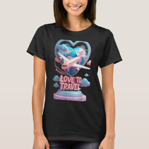 Love to Travel Funny Unisex Design for Men Women T-Shirt
