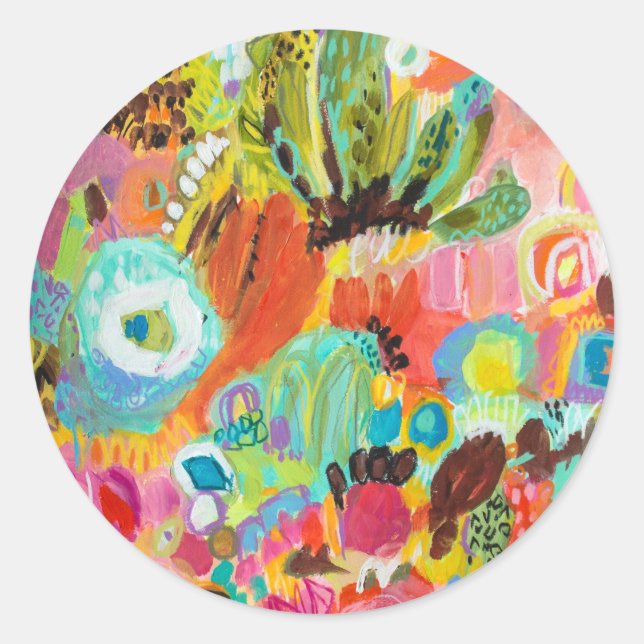 Love to Travel I Classic Round Sticker (Front)