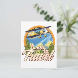 Love to Travel Invitation Postcard