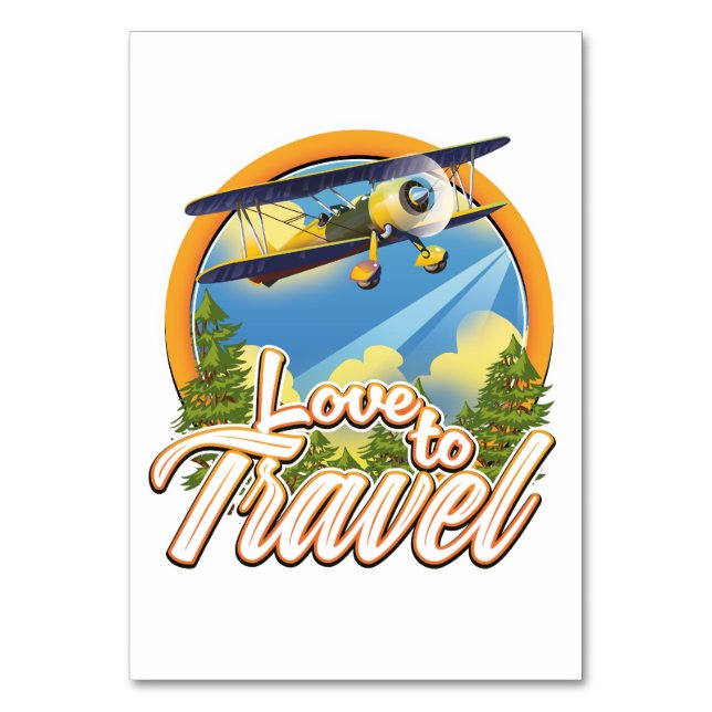 Love to Travel Table Number (Front)