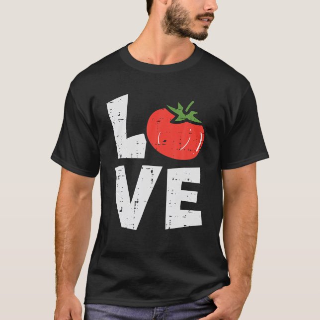 Love Tomato Gardening Vegetable Plant Gardener Men T-Shirt (Front)