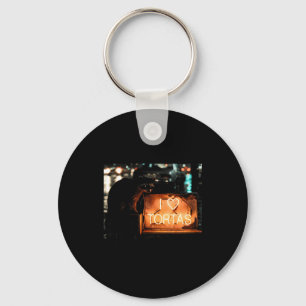Love tortas racoon mexican food key ring