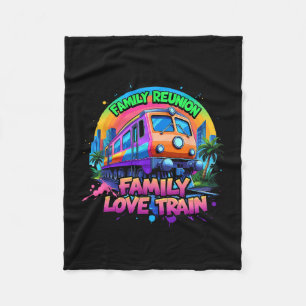 Love Train Team Gathering Trip Family Reunion Fleece Blanket