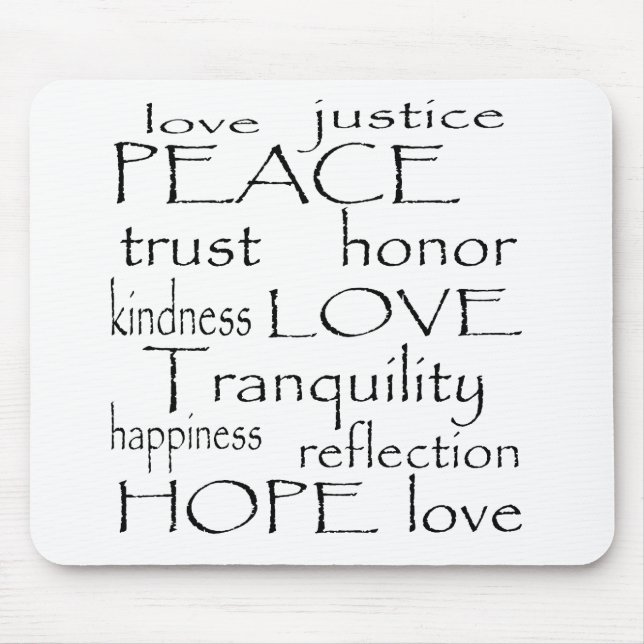 Love Tranquillity Mouse Mat (Front)