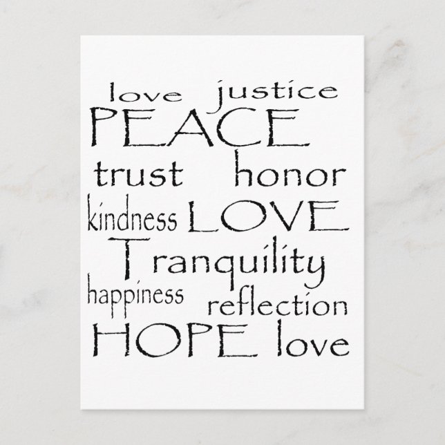 Love Tranquillity Postcard (Front)