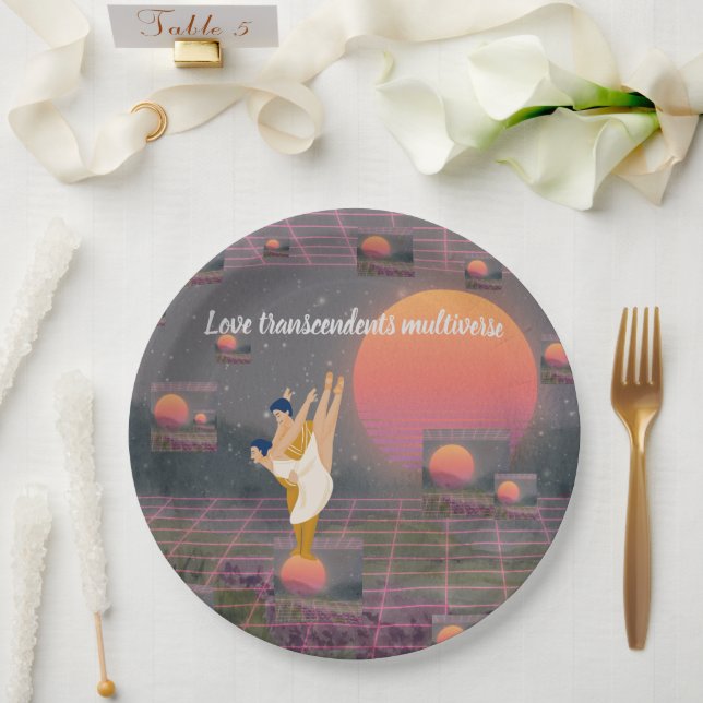 Love Transcends Multiverse Paper Plate (Wedding)