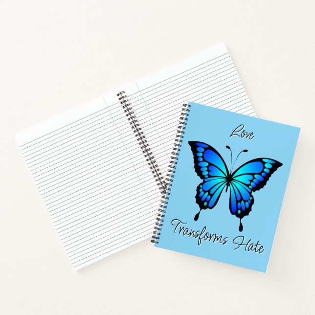 Love Transforms Hate Spiral Notebook (Inside)