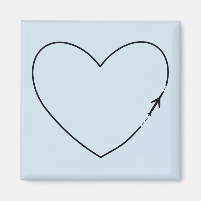 love travel magnet (Front)