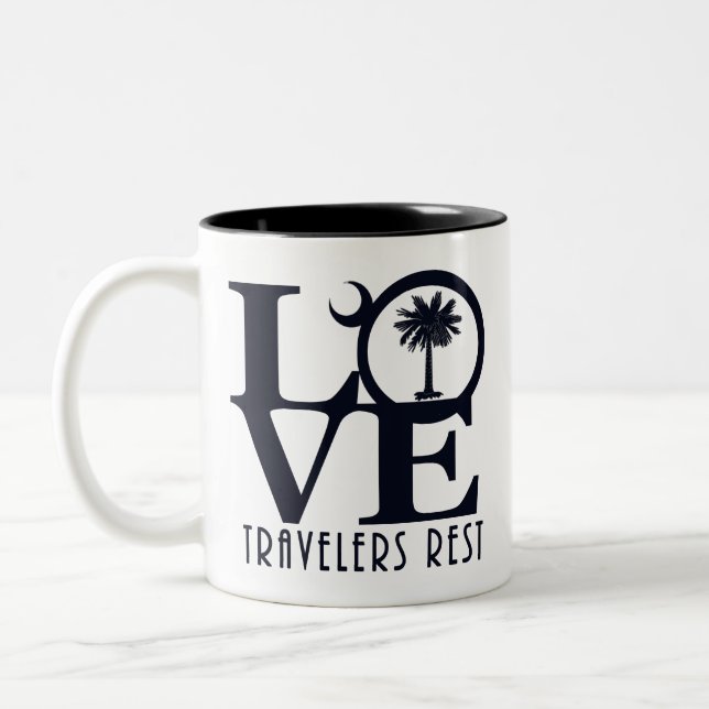 LOVE Travelers Rest 11oz Two-Tone Coffee Mug (Left)