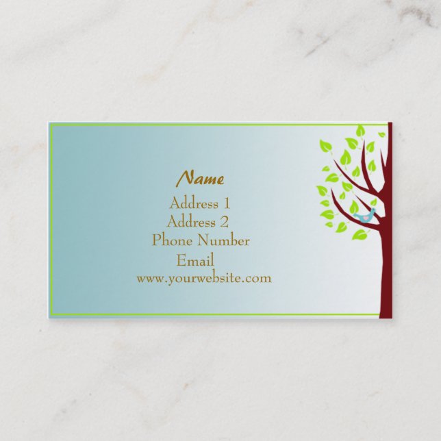 Love tree business card (Front)