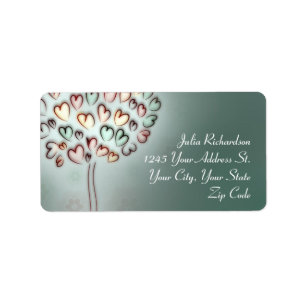 love tree cute sweet wedding address labels