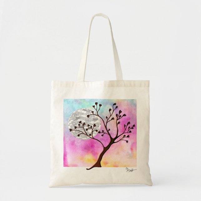 Love Tree - Heart-Shaped Leaves Tote Bag (Front)