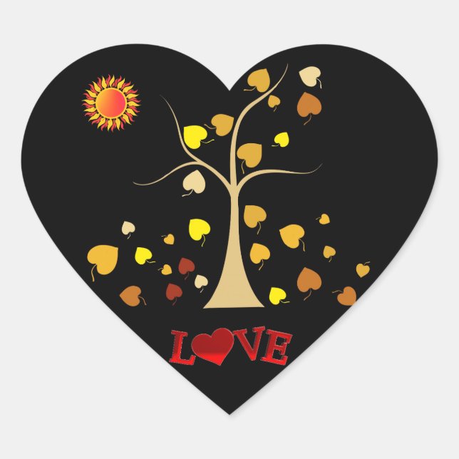 Love Tree Heart Sticker (Front)
