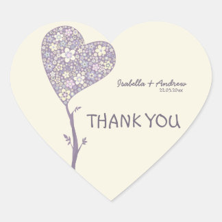 Love Tree Thank You Wedding Sticker