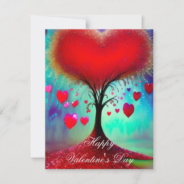 Love tree valentine  holiday card (Front)