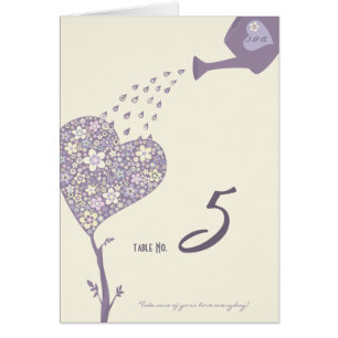 LOVE TREE Wedding Table Number Card