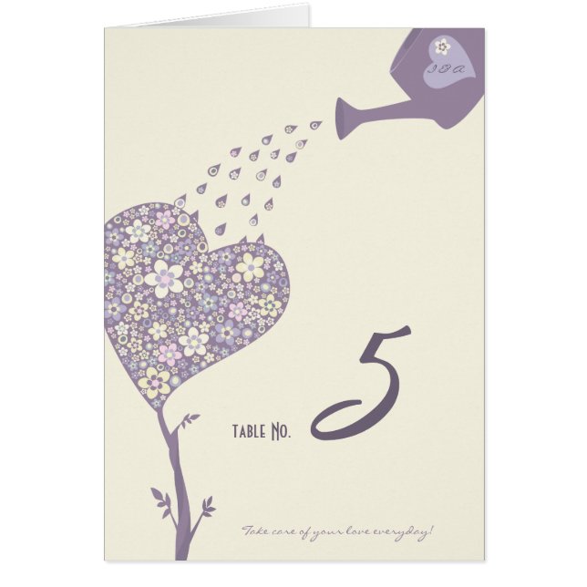 LOVE TREE Wedding Table Number Card (Front)