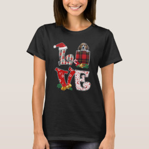 Love Treeing Walker Coonhound Xmas Pocket Plaid Ch T-Shirt