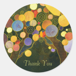 Love Trees Business Thank You Classic Round Sticker