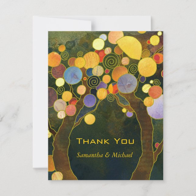 Love Trees Unique Wedding Thank You Card (Front)