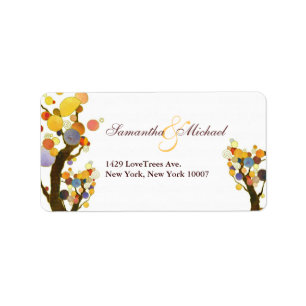 Love Trees: Wedding Address Label