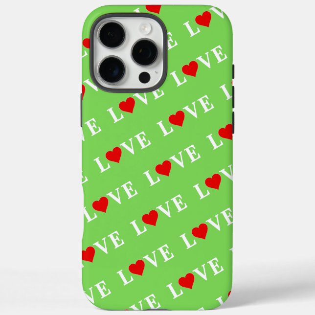 LOVE Trending Lime Green Modern Elegant Case-Mate iPhone Case (Back)