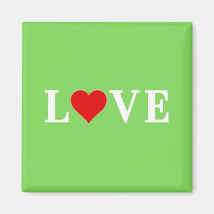 LOVE Trending Lime Green Modern Elegant Magnet