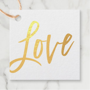 LOVE trendy modern hand lettered script writing Favour Tags