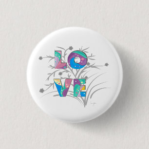 LOVE Trendy Stylish Modern Graphic Button