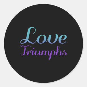 Love Triumphs Purple Suicide Prevention Awareness  Classic Round Sticker