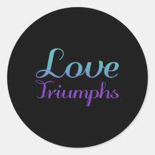 Love Triumphs Purple Suicide Prevention Awareness Classic Round Sticker