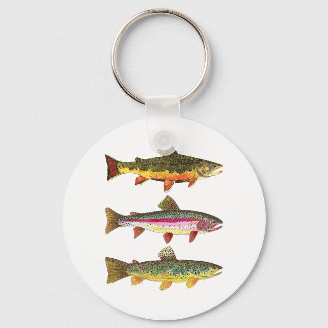 Love Trout? Perfect Angler Ichthyology Gift Key Ring (Front)