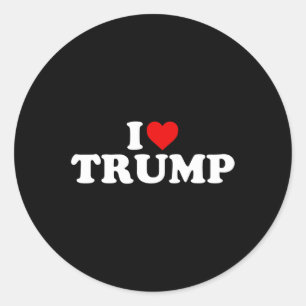Love Trump - Heart  Classic Round Sticker