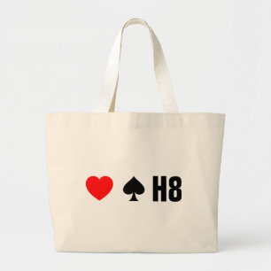 LOVE TRUMPS HATE - <3 <3< H8 LARGE TOTE BAG