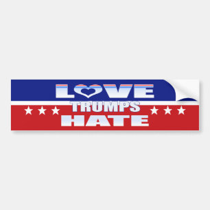 Love Trumps Hate Bumper Sticker
