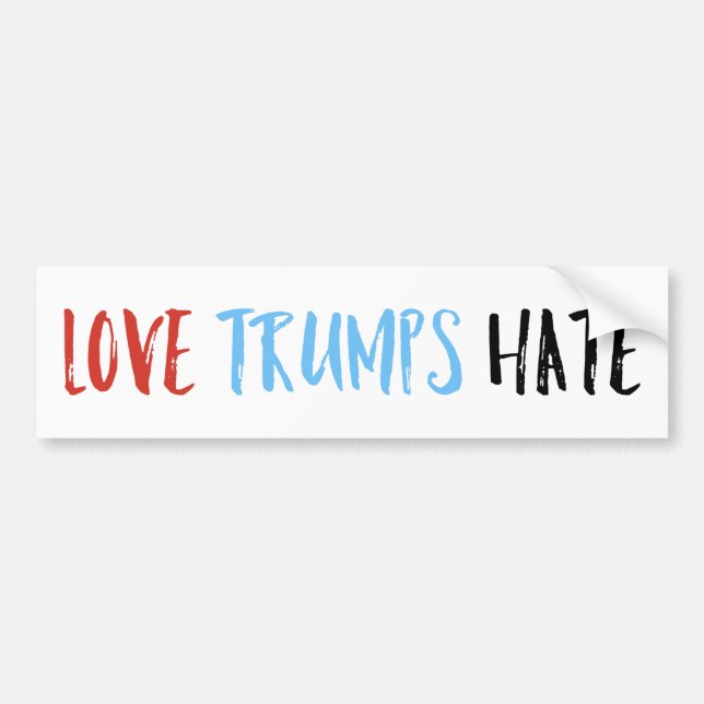 Love Trumps Hate Bumper Sticker (Front)