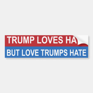 Love Trumps Hate Bumper Sticker
