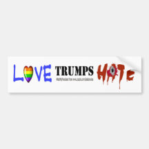 Love Trumps Hate Bumper Sticker