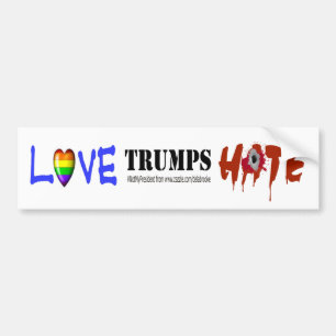 Love Trumps Hate Bumper Sticker