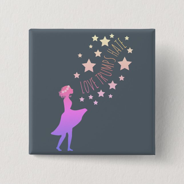 Love Trumps Hate Button (Front)