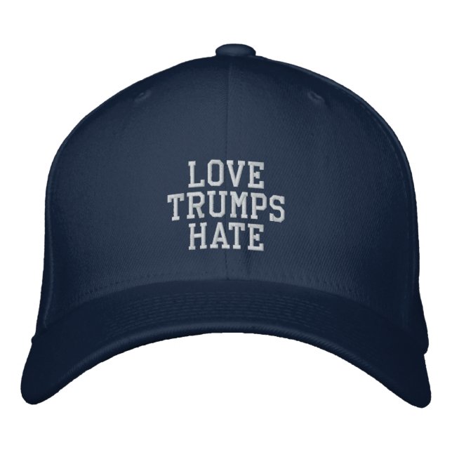 Love Trumps Hate - Custom Baseball Cap (Front)