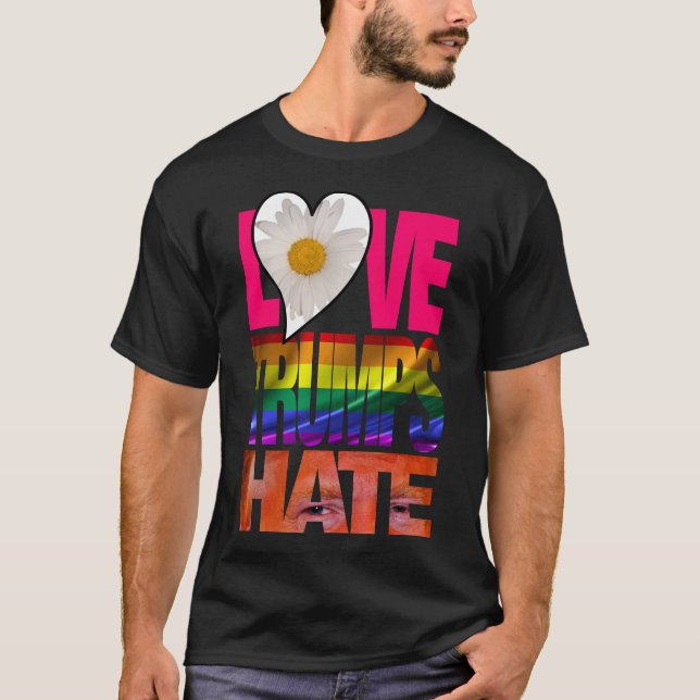 Love Trumps Hate Dark T-shirt (Front)