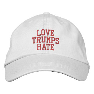 Love Trumps Hate Embroidered Hat