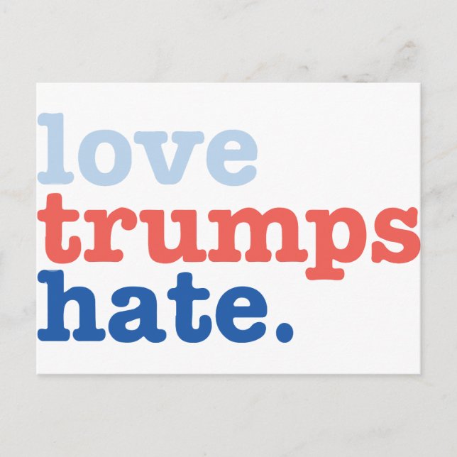 love trumps hate postcard (Front)